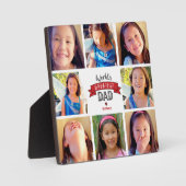 Red World's Greatest Dad Moderne 8-fotocollage Fotoplaat (Voorkant)