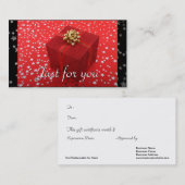 Red Wrapped Gift Stars Business Cadeaubonnen Kortingskaartje (Voorkant / Achterkant)