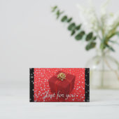Red Wrapped Gift Stars Business Cadeaubonnen Kortingskaartje (Staand voorkant)