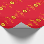 Red Wrapping Paper - Ik hou van je Cadeaupapier (Hoek)