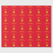 Red Wrapping Paper - Ik hou van je Cadeaupapier (Vlak)