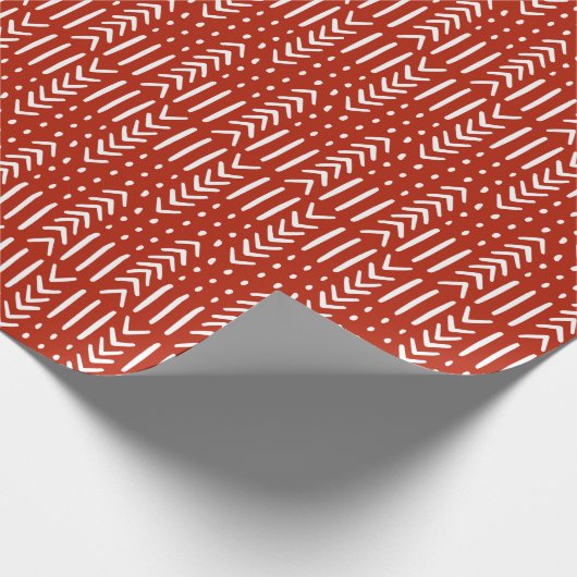 Red Wrapping Paper van Afrikaanse Arrow-modderontw Cadeaupapier (Hoek)