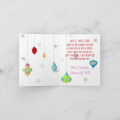 Red Wreath Retro kerstkaart Kaart (Binnen)