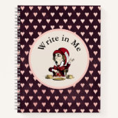 Red Write in me Mad Hatter Alice in Wonderland Notitieboek (Voorkant)