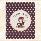 Red Write in me Mad Hatter Alice in Wonderland Notitieboek