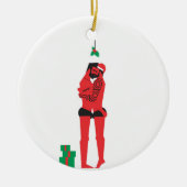 Red X mas Keramisch Ornament (Voorkant)