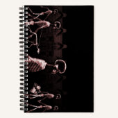 Red X-Ray Skeleton City Scene Notitieboek (Voorkant)