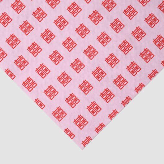 Red Xi Double Happiness Chinese Wedding Tissuepapier (Detail)