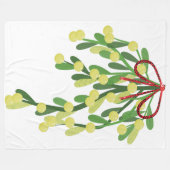 red xmas mistletoe blanket fleece deken (Voorkant (Horizontaal))