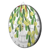 red xmas mistletoe dartbord (Voorkant Rechts)