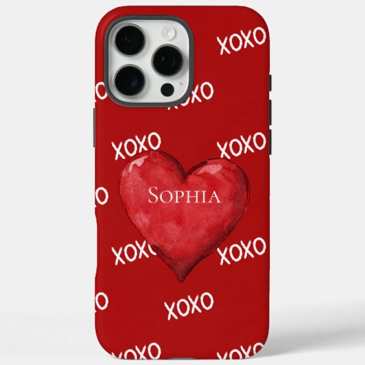 Red XOXO Heart Case-Mate iPhone Case (Achterkant)
