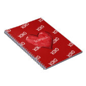 Red XOXO Heart Notitieboek (Rechterzijde)