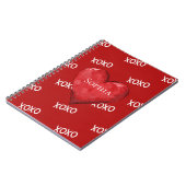 Red XOXO Heart Notitieboek (Linkerzijde)