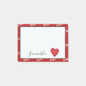 Red XOXO Heart Post-it® Notes (Voorkant)