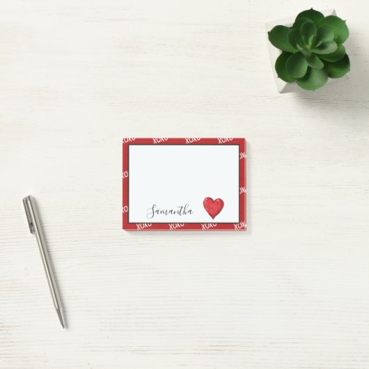 Red XOXO Heart Post-it® Notes (Kantoor)