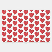 Red XOXO Hearts Wedding Inpakpapier Vel (Voorkant 2)