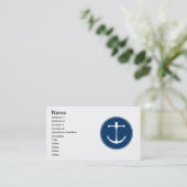 Red Yacht Club Visitekaartje (Staand voorkant)