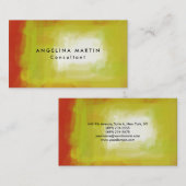 Red Yellow Abstract Art vlakin moderne vrouwtjes Visitekaartje (Voorkant / Achterkant)