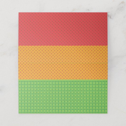 Red yellow and green Juneteenth flag pattern Klantenkaartje (Buitenkant ongevouwen)