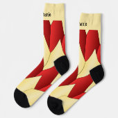 Red Yellow Art Deco Design Socks Sokken (Links)
