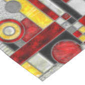 Red Yellow Art Deco Glas in lood Tafelkleed (Gekanteld)