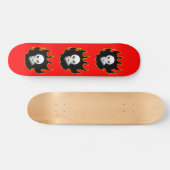 Red Yellow Black White Skull Money Death Fire Persoonlijk Skateboard (Horizontaal)