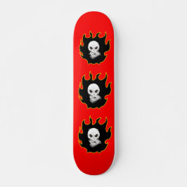 Red Yellow Black White Skull Money Death Fire Persoonlijk Skateboard