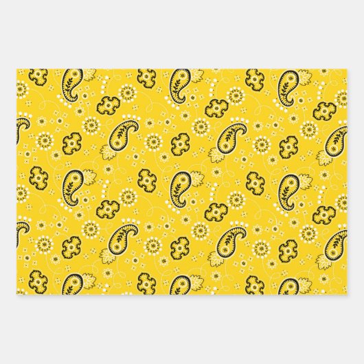 Red Yellow Blue Bandana Classic Pattern Fun Inpakpapier Vel (Voorkant 2)