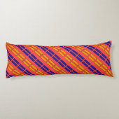 Red + Yellow Blue Dashes Lichaamskussen (Achterkant)