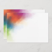 Red Yellow Blue Green Modern Abstract kunstblank Notitiekaartje (Voorkant / Achterkant)