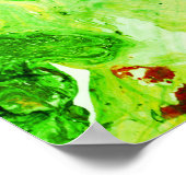 Red Yellow Blue Green Modern Abstracte Art Trendy Poster (Hoek)