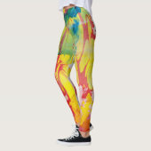 Red Yellow Blue Green Modern kleurrijke Sjabloon Leggings (Links)