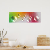 Red Yellow Blue Green Pink Purple Abstract Art Poster (Keuken)