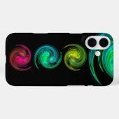 RED YELLOW BLUE LIGHT VORTEX Fractal Art, zwart Case-Mate iPhone Case (Achterkant (horizontaal))