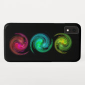RED YELLOW BLUE LIGHT VORTEX Fractal Art, zwart Case-Mate iPhone Case (Achterkant (horizontaal))