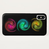 RED YELLOW BLUE LIGHT VORTEX Fractal Art, zwart Case-Mate iPhone Case (Achterkant (horizontaal))