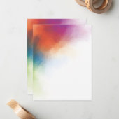 Red Yellow Blue Paars Green Moderne Abstracte kuns Notitiekaartje (Voorkant / Achterkant in situ)