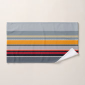 Red Yellow Blue Silver Multicolor Striped Pattern Bad Handdoek (Handdoek)