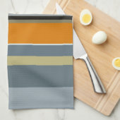 Red Yellow Blue Silver Multicolor Striped Pattern Theedoek (Quarter Fold)