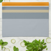 Red Yellow Blue Silver Multicolor Striped Pattern Theedoek (Gevouwen)