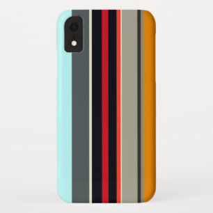 Red Yellow Blue Silver Multicolored Stripes Case-Mate iPhone Case