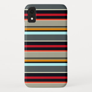 Red Yellow Blue Silver Multicolored Stripes Case-Mate iPhone Case