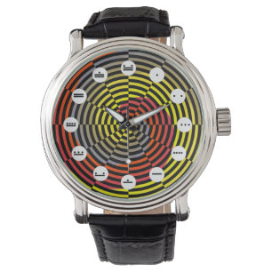 Red Yellow Blue Spiral (Mayan) door Kenneth Yoncic Horloge