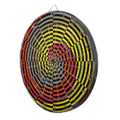 Red Yellow Blue Spiral van Kenneth Yoncich Dartbord (Voorkant Rechts)