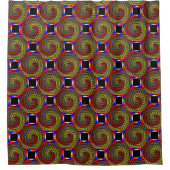 Red Yellow Blue Spiral van Kenneth Yoncich Douchegordijn (Voorkant)