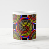 Red Yellow Blue Spiral van Kenneth Yoncich Grote Koffiekop (Voorkant)