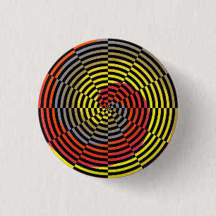 Red Yellow Blue Spiral van Kenneth Yoncich Ronde Button 3,2 Cm