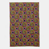 Red Yellow Blue Spiral van Kenneth Yoncich Theedoek (Verticaal)
