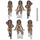 Red Yellow Camo Silver  Dancer #1 Sticker (Voorkant)