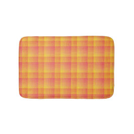 Red Yellow Checker Abstract Pattern Badmat